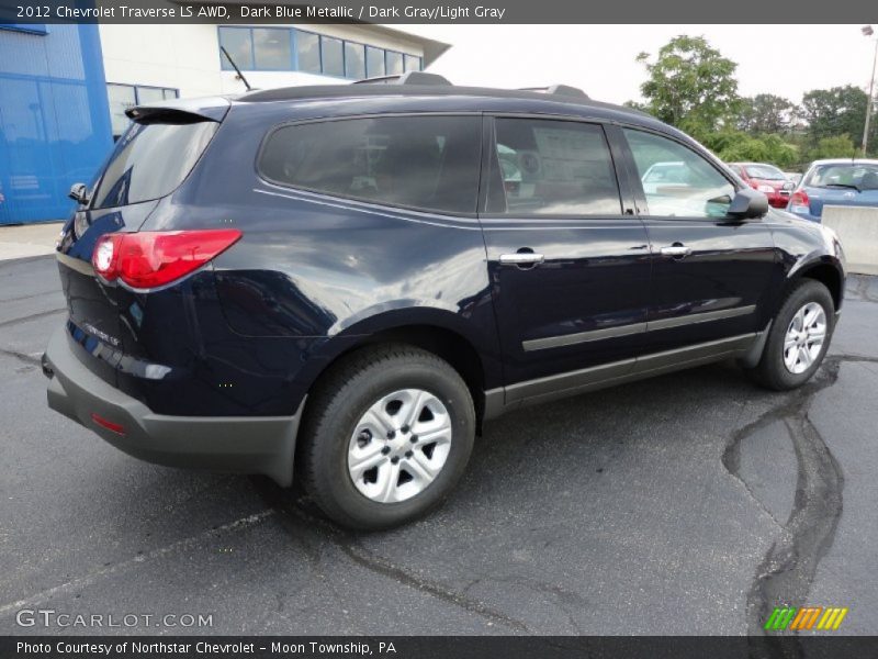 Dark Blue Metallic / Dark Gray/Light Gray 2012 Chevrolet Traverse LS AWD