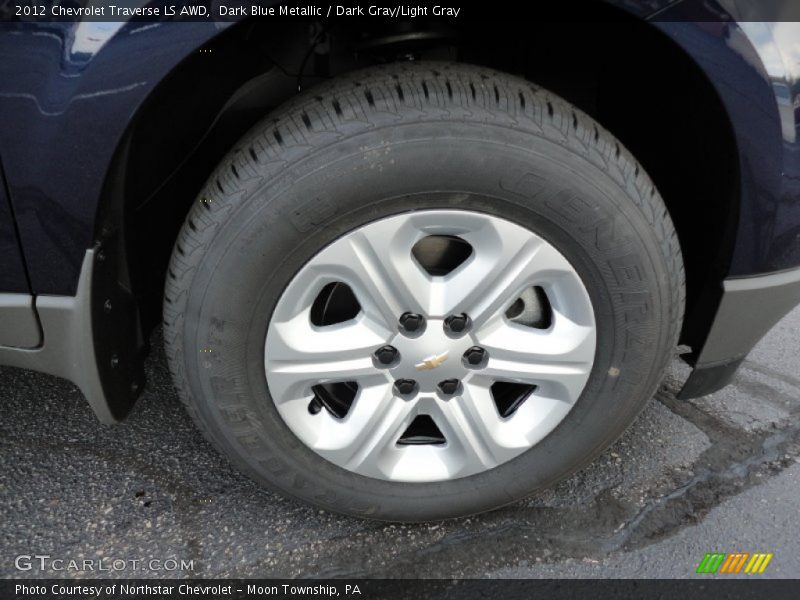 Dark Blue Metallic / Dark Gray/Light Gray 2012 Chevrolet Traverse LS AWD