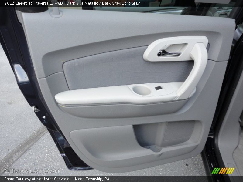 Dark Blue Metallic / Dark Gray/Light Gray 2012 Chevrolet Traverse LS AWD