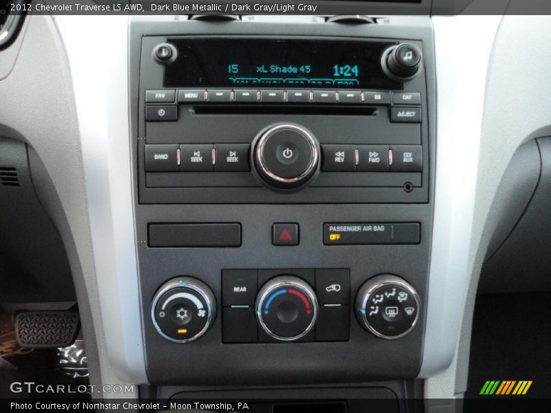 Dark Blue Metallic / Dark Gray/Light Gray 2012 Chevrolet Traverse LS AWD