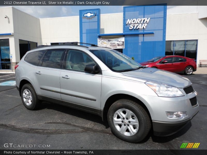 Silver Ice Metallic / Dark Gray/Light Gray 2012 Chevrolet Traverse LS