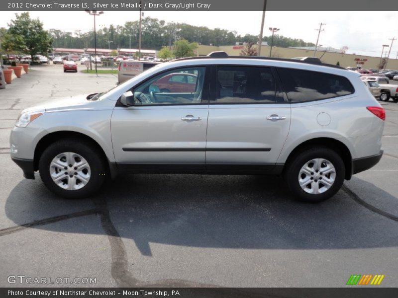 Silver Ice Metallic / Dark Gray/Light Gray 2012 Chevrolet Traverse LS