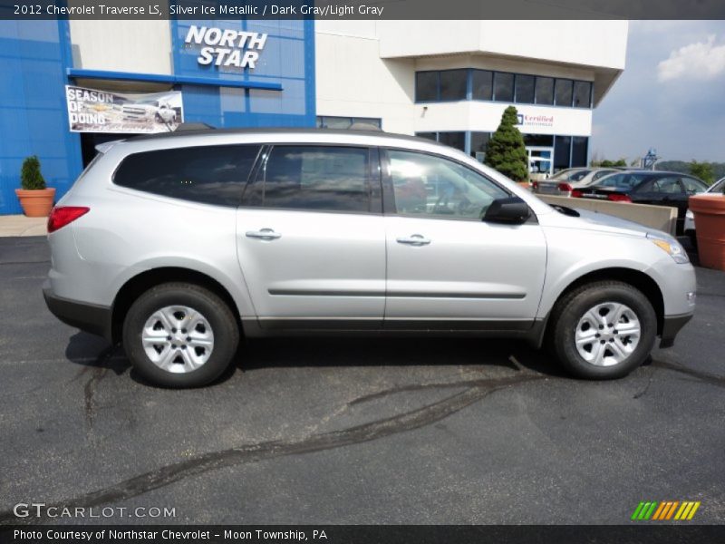 Silver Ice Metallic / Dark Gray/Light Gray 2012 Chevrolet Traverse LS