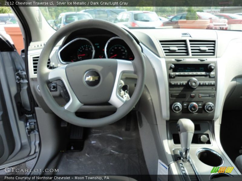 Silver Ice Metallic / Dark Gray/Light Gray 2012 Chevrolet Traverse LS