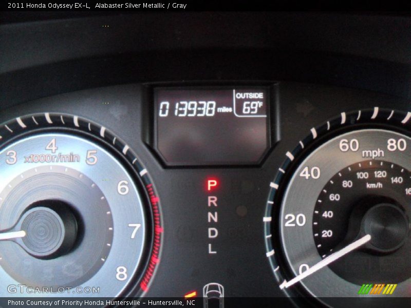 Alabaster Silver Metallic / Gray 2011 Honda Odyssey EX-L