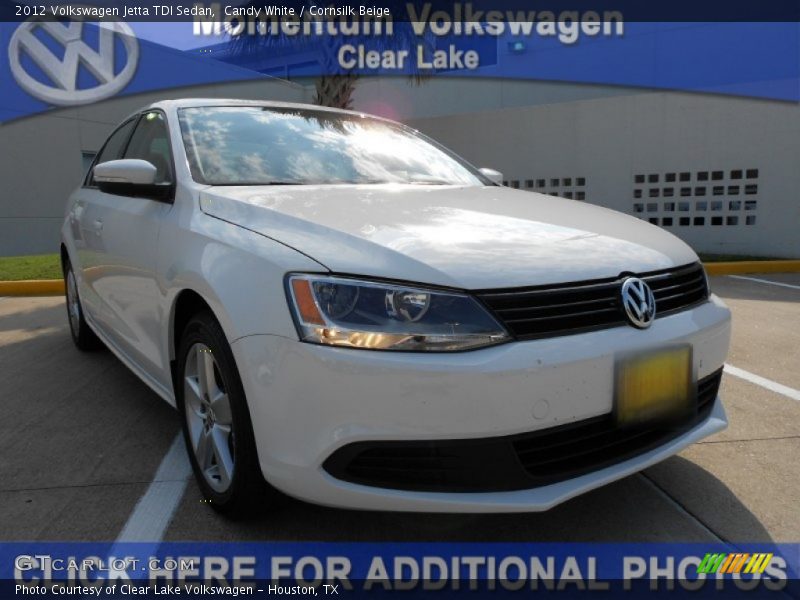 Candy White / Cornsilk Beige 2012 Volkswagen Jetta TDI Sedan