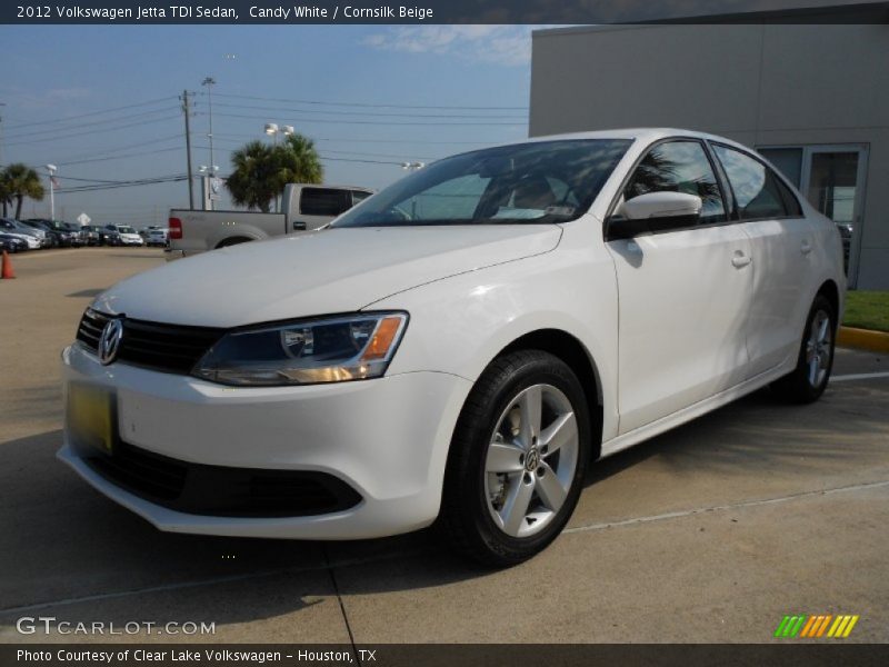 Candy White / Cornsilk Beige 2012 Volkswagen Jetta TDI Sedan