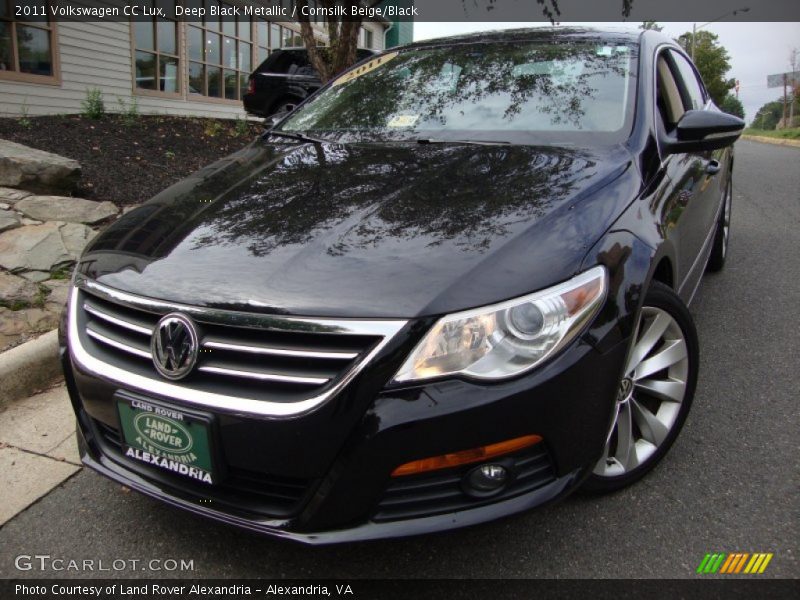 Deep Black Metallic / Cornsilk Beige/Black 2011 Volkswagen CC Lux
