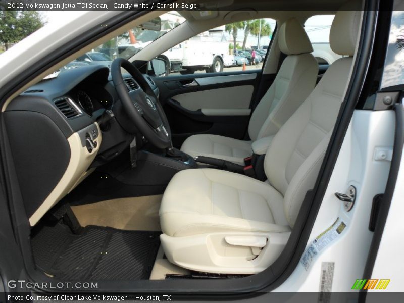 Candy White / Cornsilk Beige 2012 Volkswagen Jetta TDI Sedan