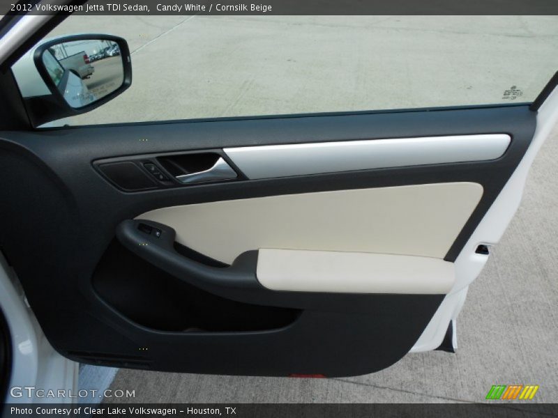 Candy White / Cornsilk Beige 2012 Volkswagen Jetta TDI Sedan