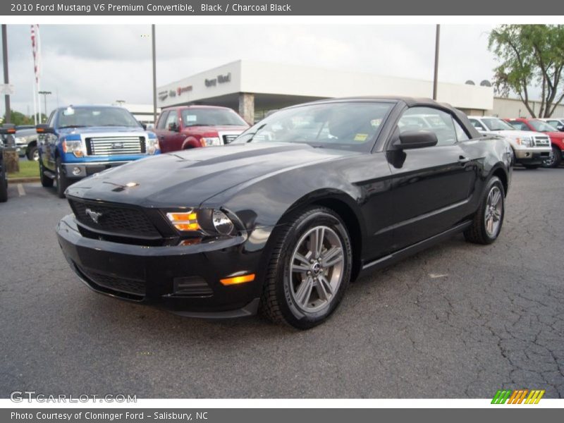 Black / Charcoal Black 2010 Ford Mustang V6 Premium Convertible