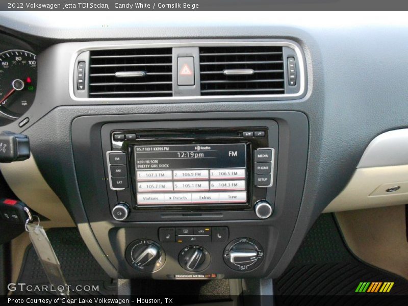 Candy White / Cornsilk Beige 2012 Volkswagen Jetta TDI Sedan