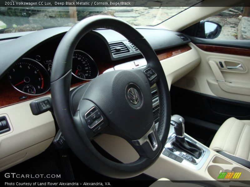 Deep Black Metallic / Cornsilk Beige/Black 2011 Volkswagen CC Lux