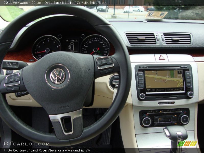 Deep Black Metallic / Cornsilk Beige/Black 2011 Volkswagen CC Lux