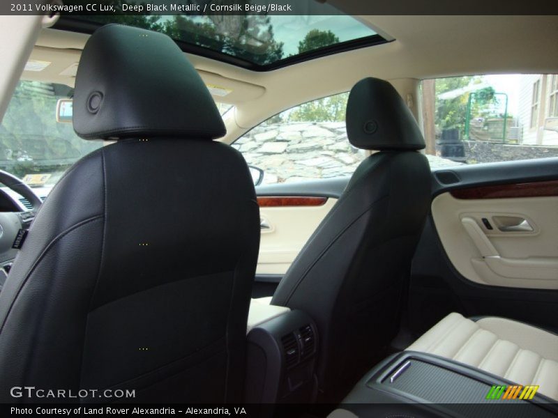 Deep Black Metallic / Cornsilk Beige/Black 2011 Volkswagen CC Lux