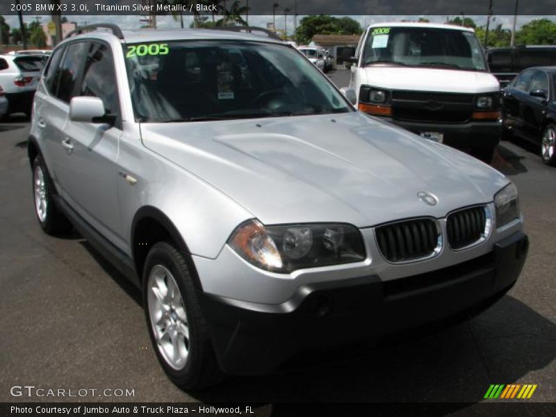 Titanium Silver Metallic / Black 2005 BMW X3 3.0i