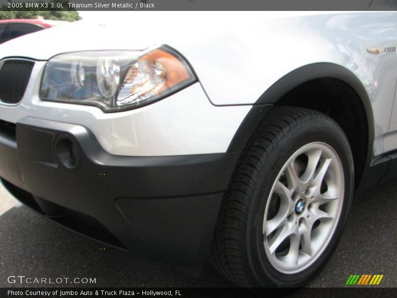 Titanium Silver Metallic / Black 2005 BMW X3 3.0i