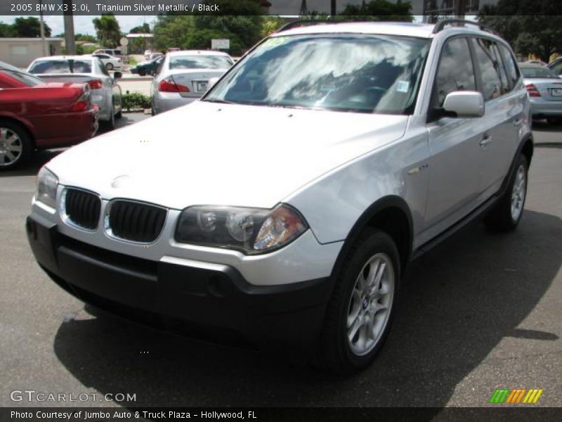 Titanium Silver Metallic / Black 2005 BMW X3 3.0i