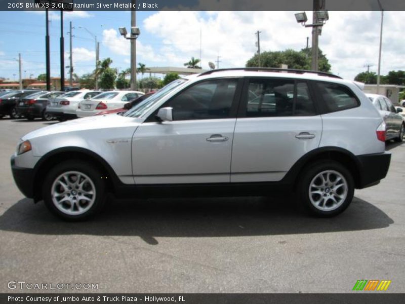 Titanium Silver Metallic / Black 2005 BMW X3 3.0i
