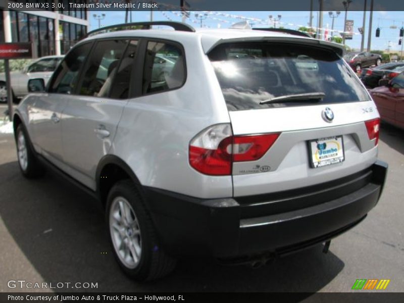 Titanium Silver Metallic / Black 2005 BMW X3 3.0i