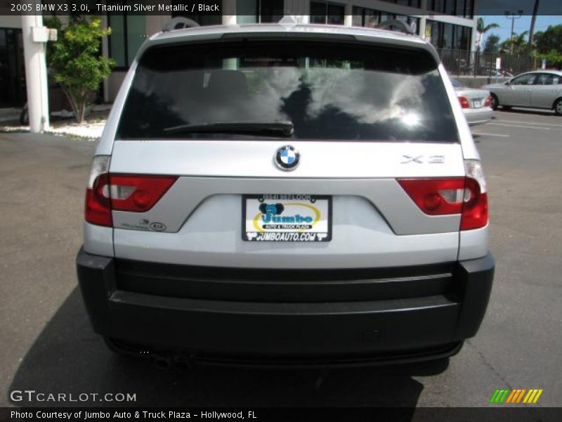 Titanium Silver Metallic / Black 2005 BMW X3 3.0i