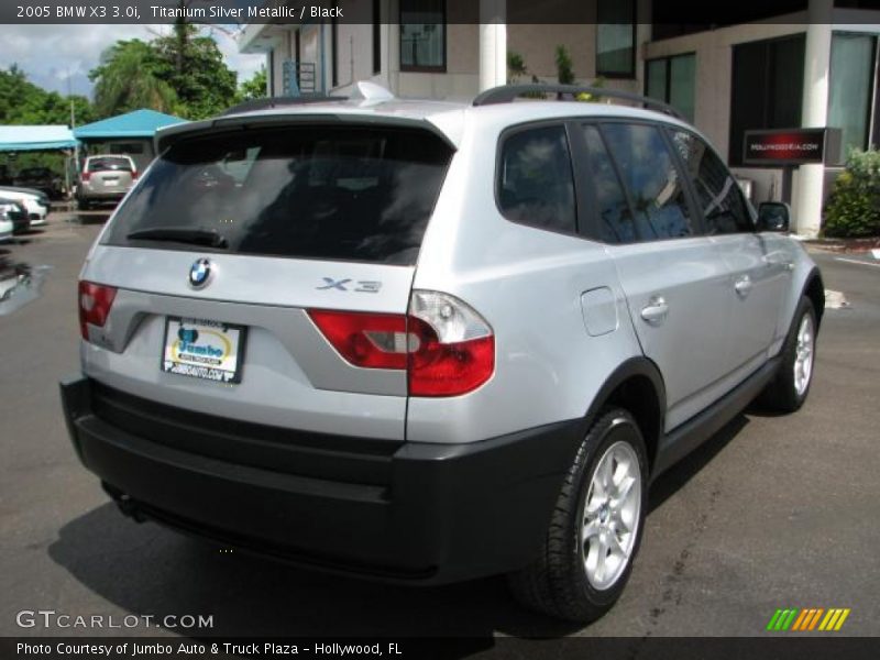 Titanium Silver Metallic / Black 2005 BMW X3 3.0i