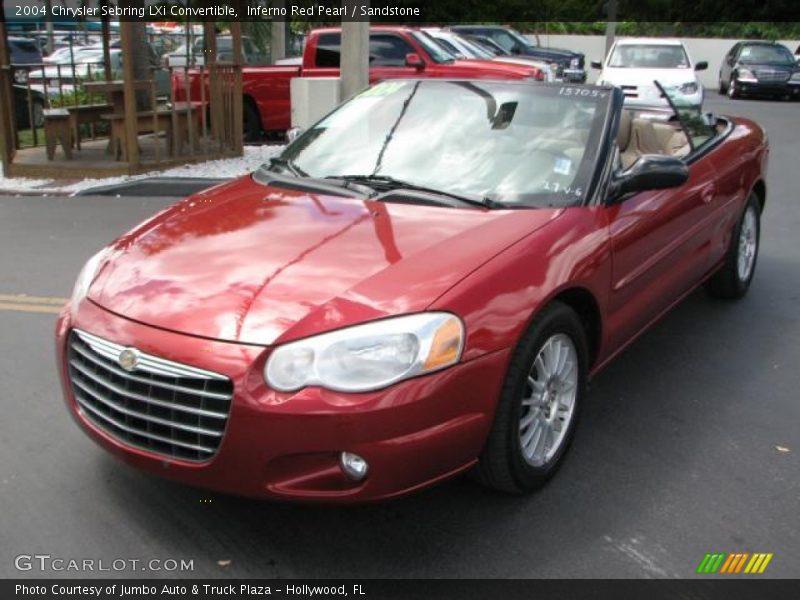 Inferno Red Pearl / Sandstone 2004 Chrysler Sebring LXi Convertible