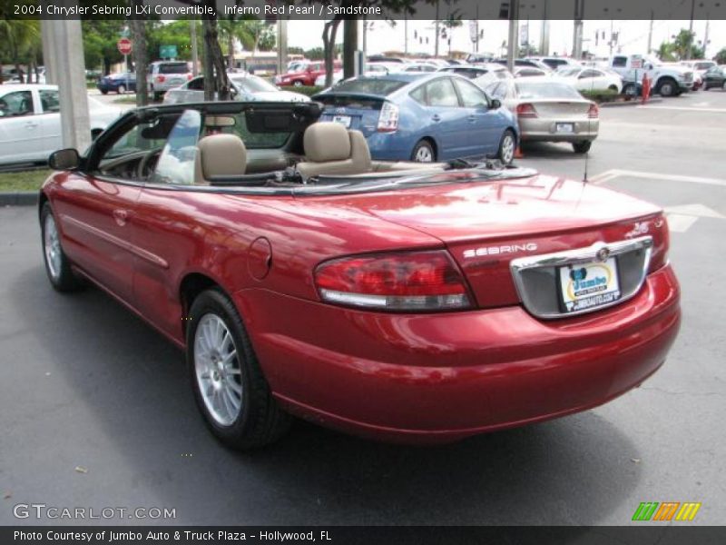 Inferno Red Pearl / Sandstone 2004 Chrysler Sebring LXi Convertible