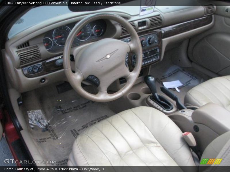 Inferno Red Pearl / Sandstone 2004 Chrysler Sebring LXi Convertible
