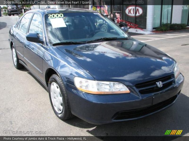 Deep Velvet Blue Pearl / Quartz 2000 Honda Accord LX Sedan