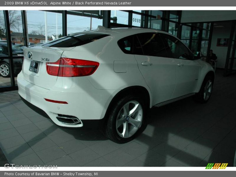 Alpine White / Black Perforated Nevada Leather 2009 BMW X6 xDrive50i