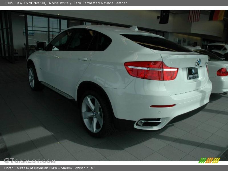 Alpine White / Black Perforated Nevada Leather 2009 BMW X6 xDrive50i