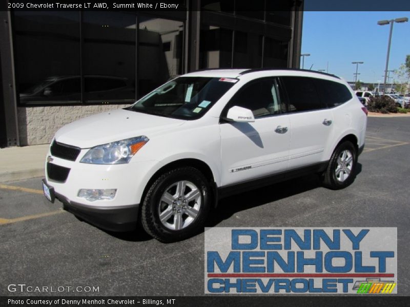 Summit White / Ebony 2009 Chevrolet Traverse LT AWD
