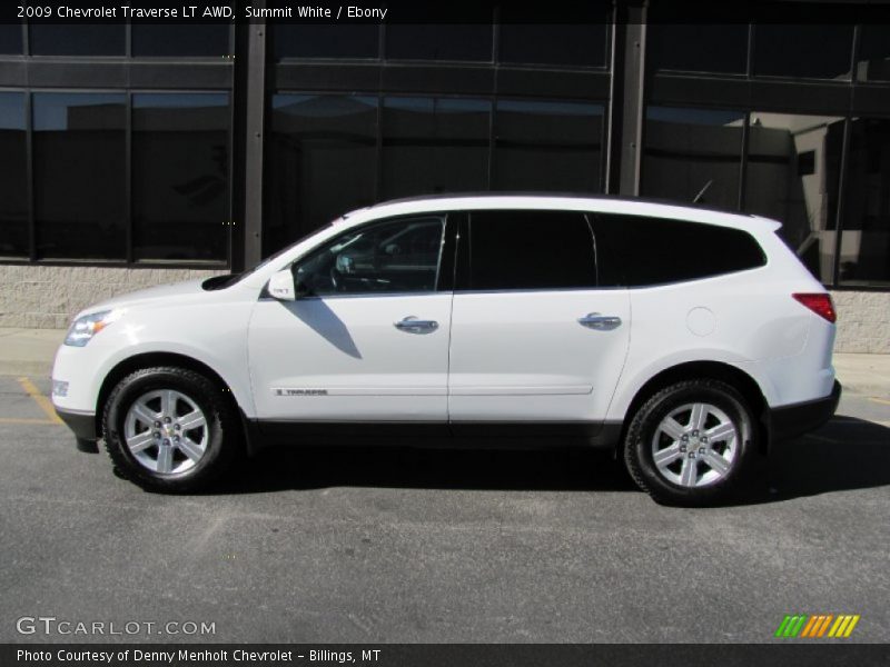 Summit White / Ebony 2009 Chevrolet Traverse LT AWD
