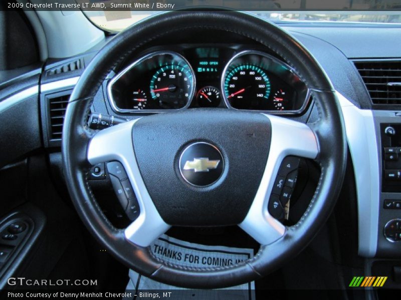 Summit White / Ebony 2009 Chevrolet Traverse LT AWD