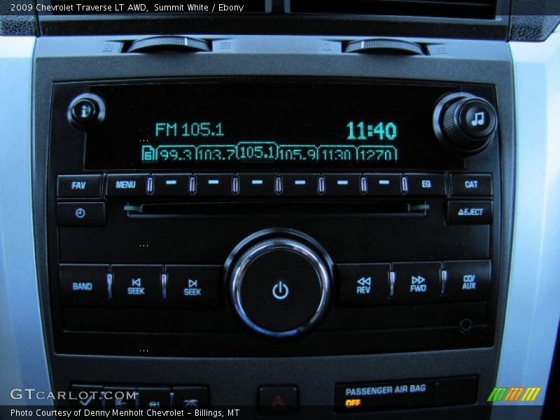 Summit White / Ebony 2009 Chevrolet Traverse LT AWD