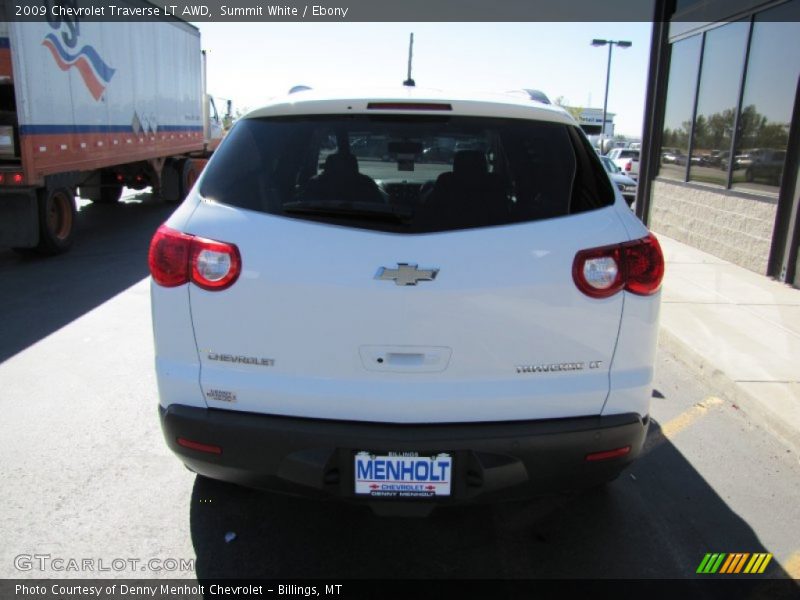 Summit White / Ebony 2009 Chevrolet Traverse LT AWD