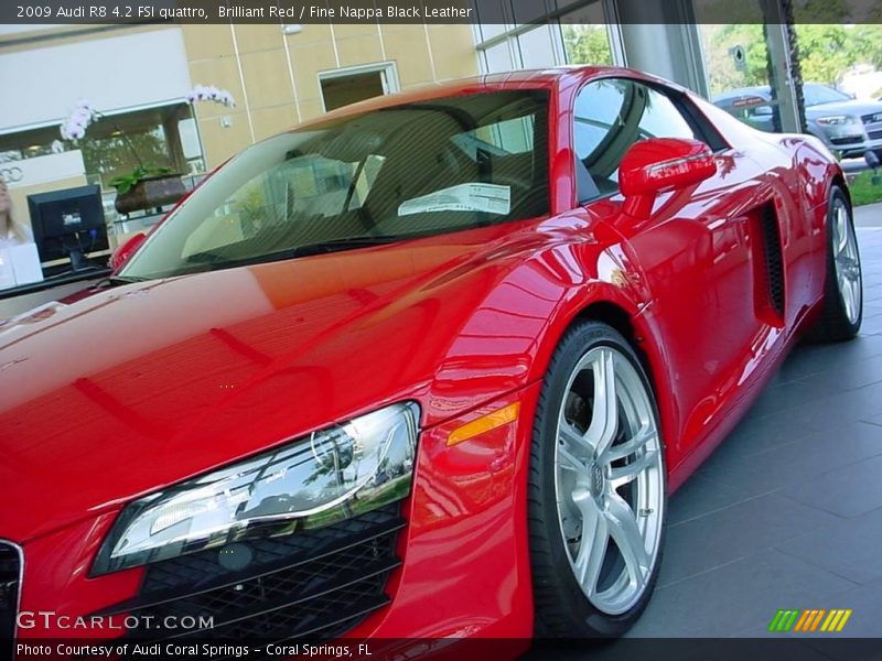 Brilliant Red / Fine Nappa Black Leather 2009 Audi R8 4.2 FSI quattro