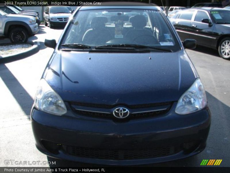 Indigo Ink Blue / Shadow Gray 2003 Toyota ECHO Sedan