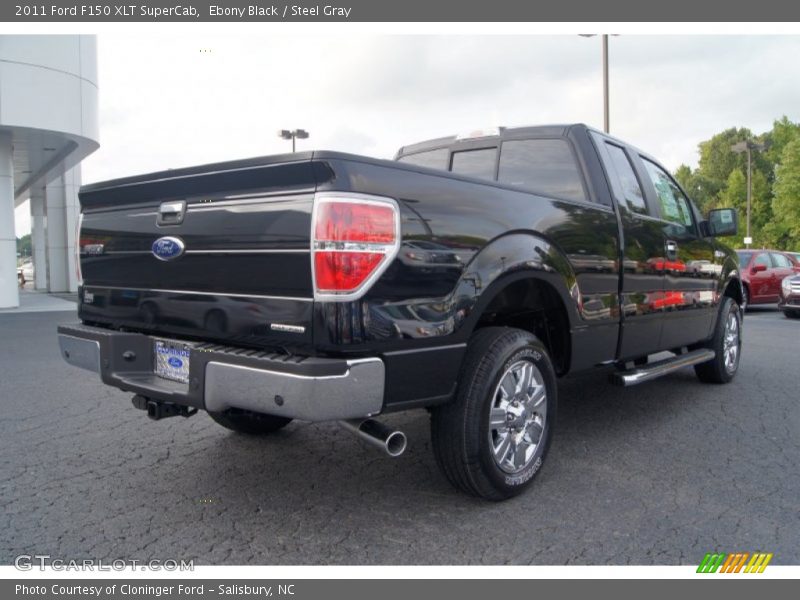 Ebony Black / Steel Gray 2011 Ford F150 XLT SuperCab