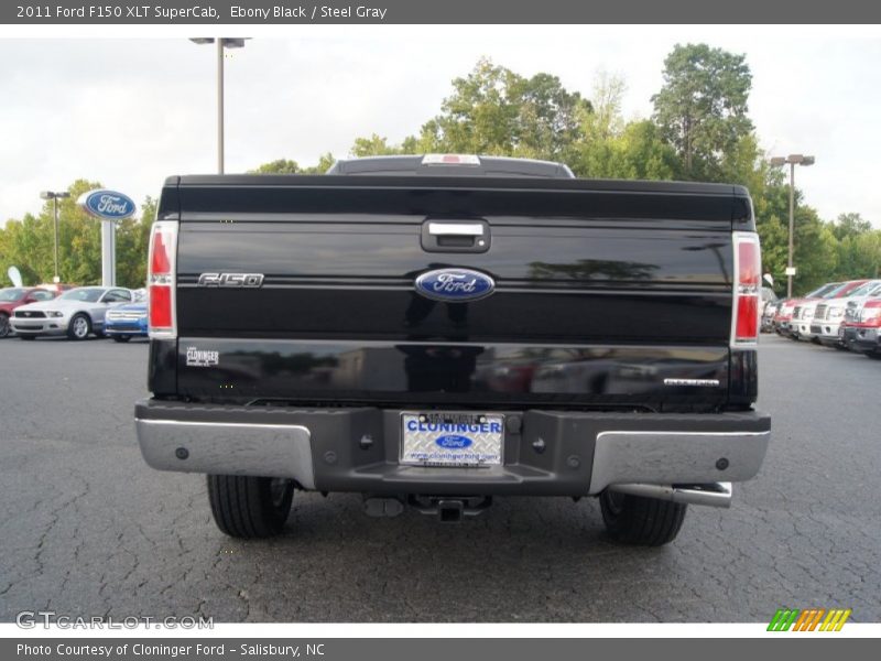 Ebony Black / Steel Gray 2011 Ford F150 XLT SuperCab