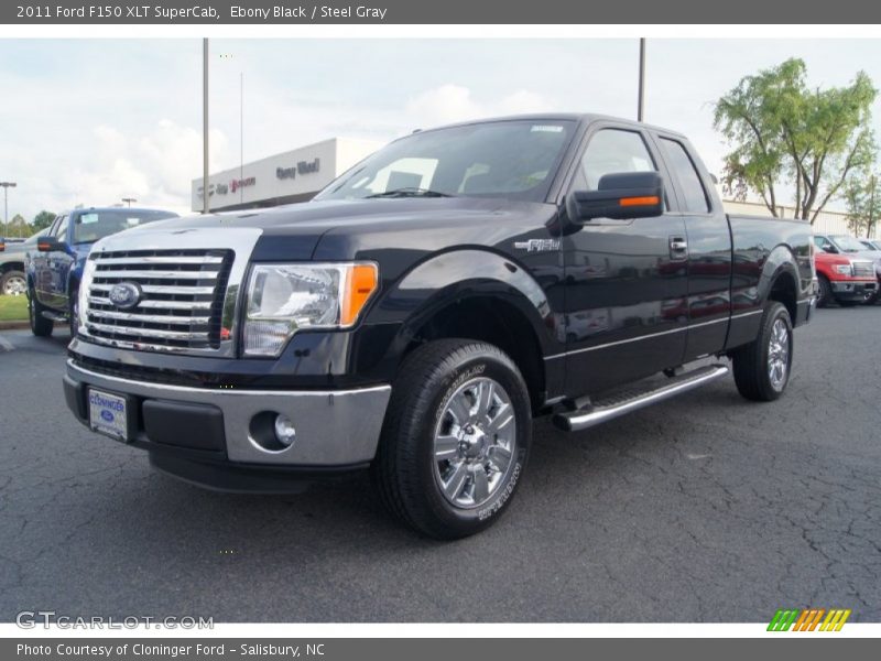 Ebony Black / Steel Gray 2011 Ford F150 XLT SuperCab