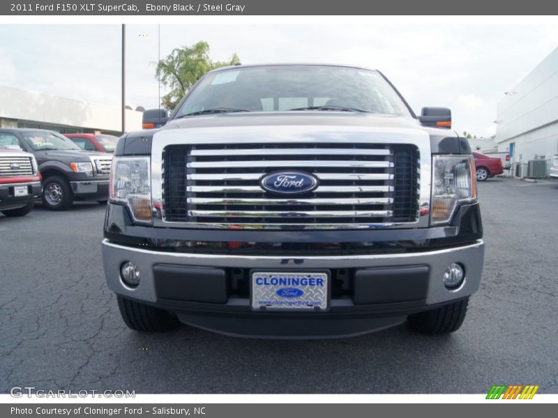 Ebony Black / Steel Gray 2011 Ford F150 XLT SuperCab