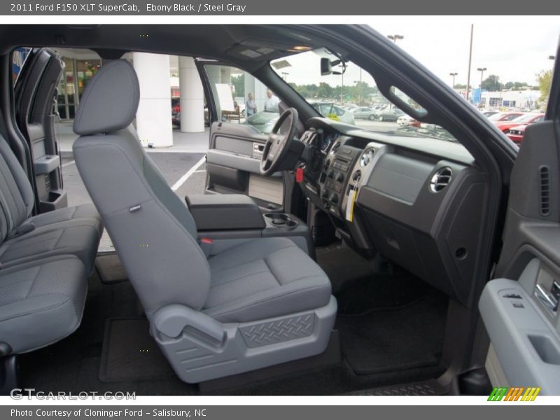 Ebony Black / Steel Gray 2011 Ford F150 XLT SuperCab