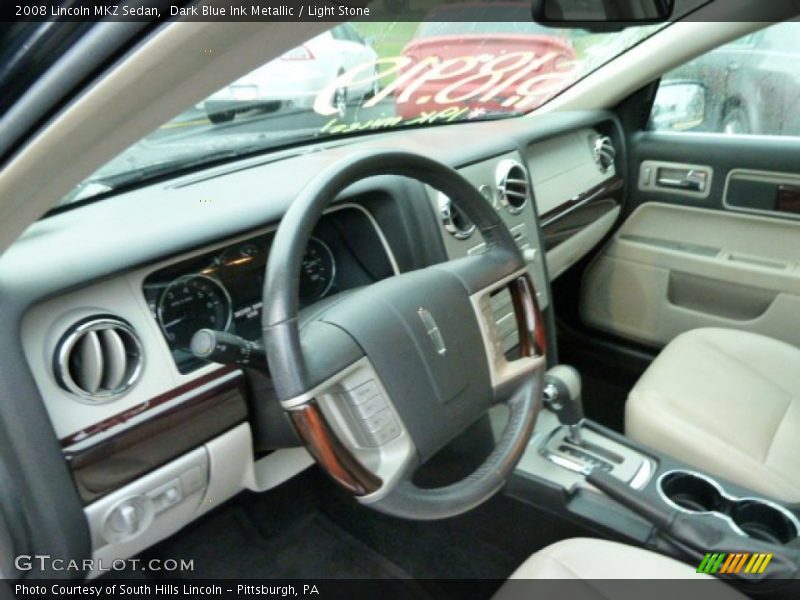 Dark Blue Ink Metallic / Light Stone 2008 Lincoln MKZ Sedan