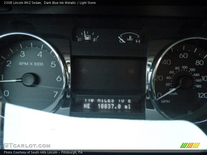 Dark Blue Ink Metallic / Light Stone 2008 Lincoln MKZ Sedan