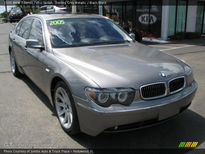 Sterling Grey Metallic / Black/Black 2005 BMW 7 Series 745Li Sedan