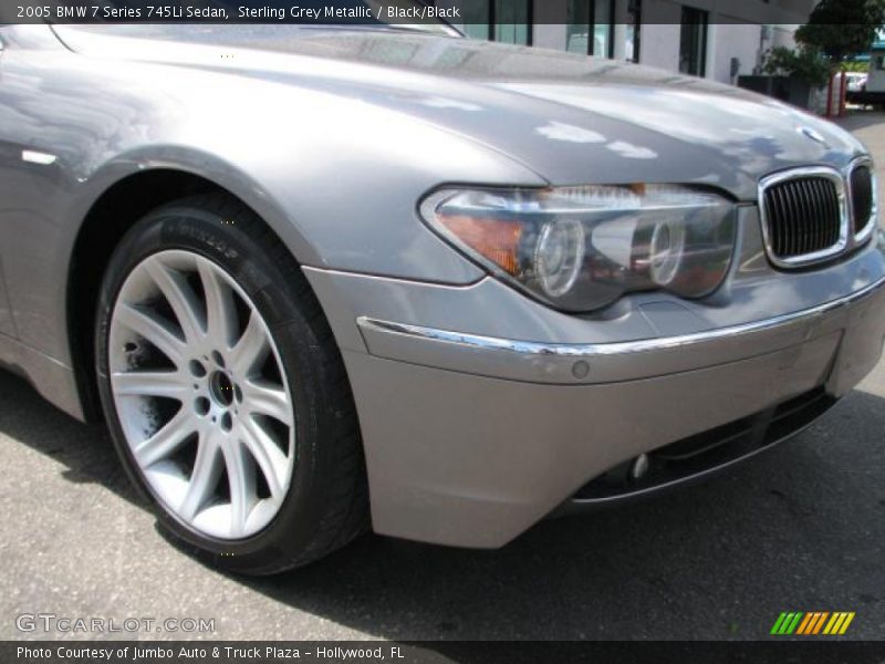 Sterling Grey Metallic / Black/Black 2005 BMW 7 Series 745Li Sedan