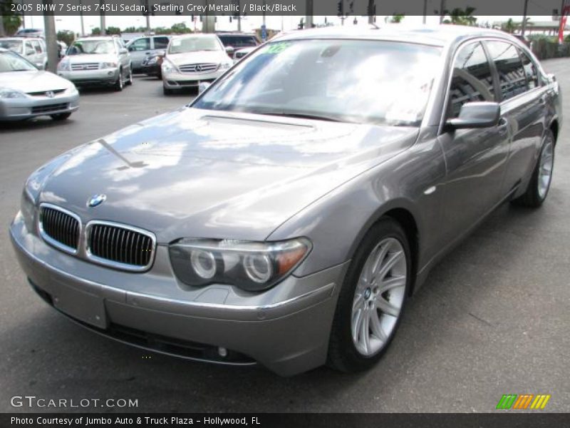 Sterling Grey Metallic / Black/Black 2005 BMW 7 Series 745Li Sedan
