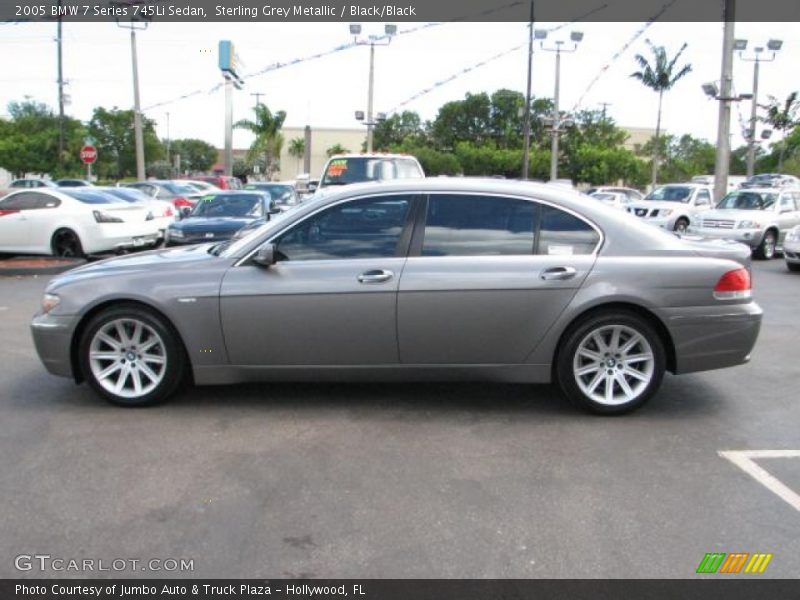 Sterling Grey Metallic / Black/Black 2005 BMW 7 Series 745Li Sedan